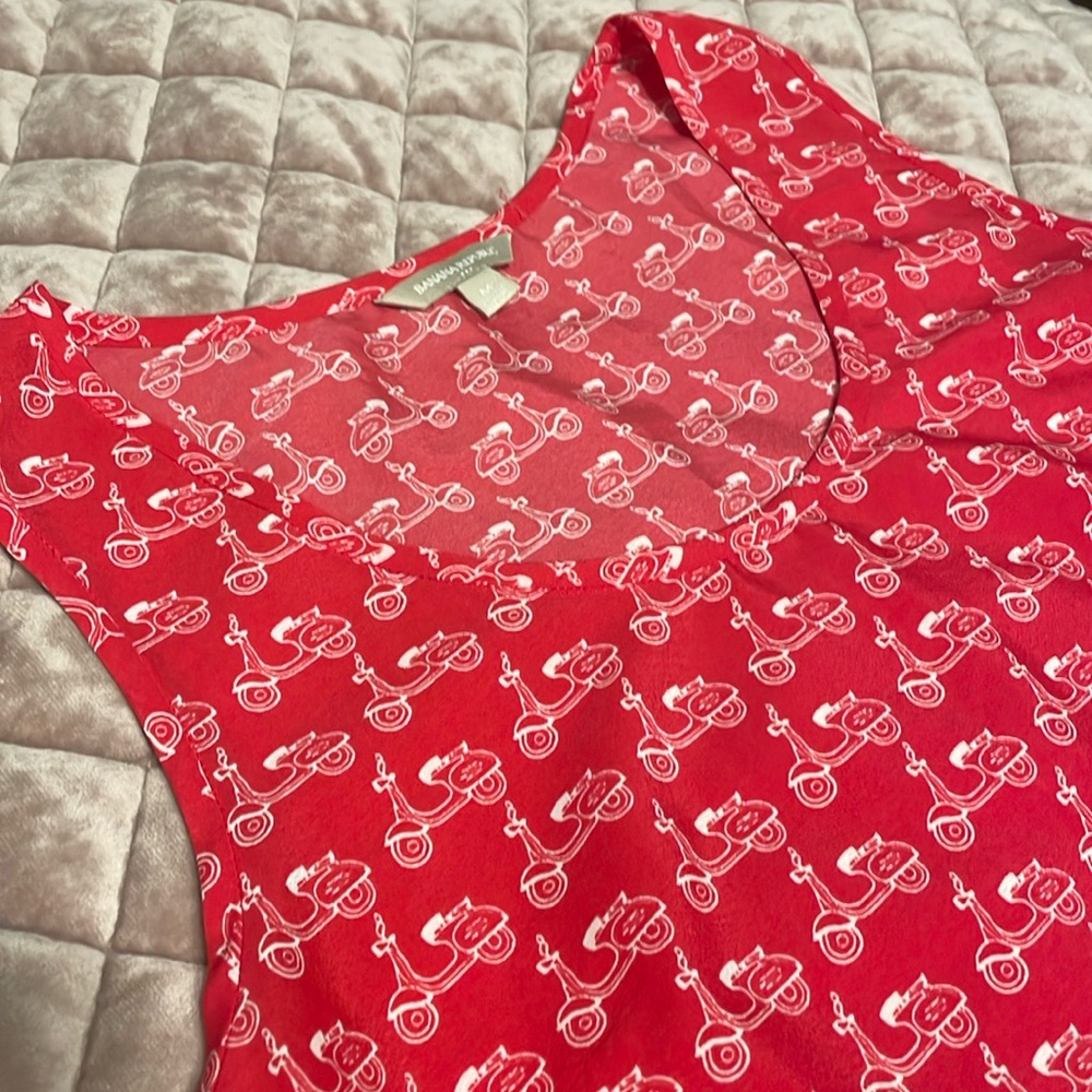 Banana Republic moped print tank size M medium pink